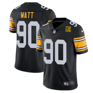 Men's Pittsburgh Steelers #90 T.J. Watt Black 2023 50th Anniversary Vapor Untouchable Limited Jersey - Custom Name