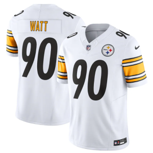 Men's Pittsburgh Steelers #90 T.J. Watt White 2023 F.U.S.E. Vapor Untouchable Limited Jersey - Custom Name