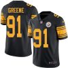 Men's Pittsburgh Steelers #91 Kevin Greene Black Color Rush Limited Stitched Jersey - Custom Name