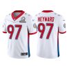 Men's Pittsburgh Steelers #97 Cameron Heyward 2022 White Pro Bowl Stitched Jersey - Custom Name