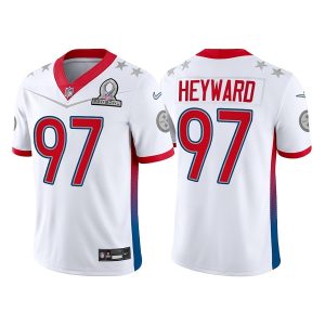 Men's Pittsburgh Steelers #97 Cameron Heyward 2022 White Pro Bowl Stitched Jersey - Custom Name