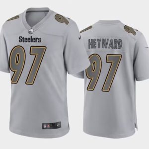 Men's Pittsburgh Steelers #97 Cameron Heyward Gray Atmosphere Fashion Stitched Jersey - Custom Name