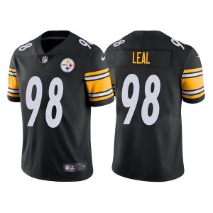 Men's Pittsburgh Steelers #98 DeMarvin Leal Black Vapor Untouchable Limited Stitched Jersey - Custom Name
