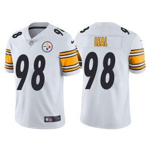 Men's Pittsburgh Steelers #98 DeMarvin Leal White Vapor Untouchable Limited Stitched Jersey - Custom Name