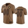 Men's Pittsburgh Steelers Active Player Custom 2023 Brown Salute To Setvice Limited Stitched Football Jersey - Custom Name