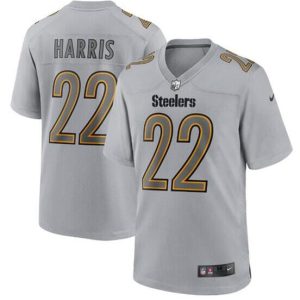 Men's Pittsburgh Steelers Active Player Custom Active Player Custom Grey Atmosphere Fashion Stitched Game Jersey - Custom Name