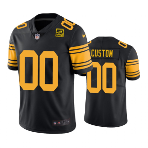 Men's Pittsburgh Steelers Active Player Custom Black 2023 Color Rush 50th Anniversary Limited Jersey - Custom Name
