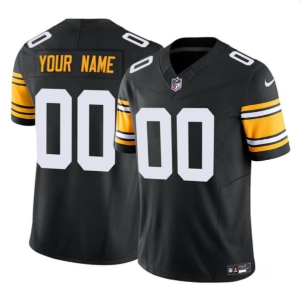 Men's Pittsburgh Steelers Active Player Custom Black 2023 F.U.S.E Alternate Vapor Untouchable Limited Football Jersey1 - Custom Name