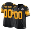 Men's Pittsburgh Steelers Active Player Custom Black 2023 F.U.S.E Color Rush Limited Football Jersey - Custom Name