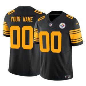 Men's Pittsburgh Steelers Active Player Custom Black 2023 F.U.S.E Color Rush Limited Football Jersey - Custom Name