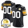Men's Pittsburgh Steelers Active Player Custom Black 2024 F.U.S.E. 50th Anniversary Of Super Bowl IX Vapor Untouchable Limited Stitched Jersey - Custom Name