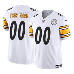 Men's Pittsburgh Steelers Active Player Custom White 2023 F.U.S.E Vapor Untouchable Limited Football Jersey - Custom Name