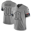 New England Patriots #11 Julian Edelman Men's Nike Gray Gridiron II Vapor Untouchable Limited NFL Jersey - Custom Name