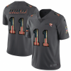 New England Patriots #11 Julian Edelman Nike 2018 Salute to Service Retro USA Flag Limited NFL Jersey - Custom Name