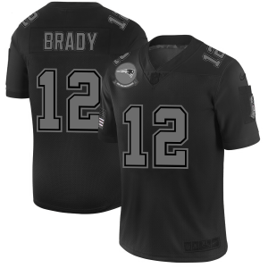 New England Patriots #12 Tom Brady Men's Nike Black 2019 Salute to Service Limited Stitched NFL Jersey - Custom Name