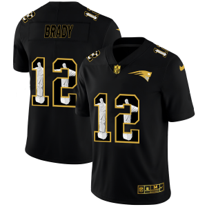 New England Patriots #12 Tom Brady Nike Carbon Black Vapor Cristo Redentor Limited NFL Jersey - Custom Name