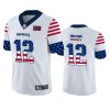 New England Patriots #12 Tom Brady White Men's Nike Team Logo USA Flag Vapor Untouchable Limited NFL Jersey - Custom Name