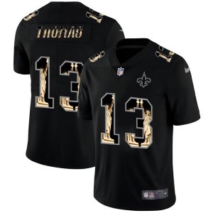 New Orleans Saints #13 Michael Thomas Carbon Black Vapor Statue Of Liberty Limited NFL Jersey - Custom Name
