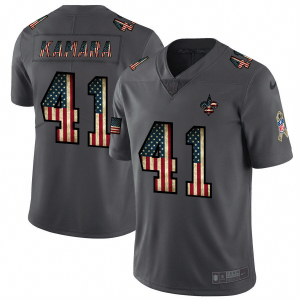 New Orleans Saints #41 Alvin Kamara Nike 2018 Salute to Service Retro USA Flag Limited NFL Jersey - Custom Name