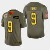New Orleans Saints #9 Drew Brees Men's Nike Olive Gold 2019 Salute to Service Limited NFL 100 Jersey - Custom Name
