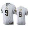 New Orleans Saints #9 Drew Brees Men's Nike White Golden Edition Vapor Limited NFL 100 Jersey - Custom Name