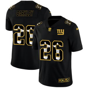 New York Giants #26 Saquon Barkley Men's Nike Carbon Black Vapor Cristo Redentor Limited NFL Jersey - Custom Name