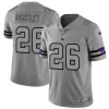 New York Giants #26 Saquon Barkley Men's Nike Gray Gridiron II Vapor Untouchable Limited NFL Jersey - Custom Name