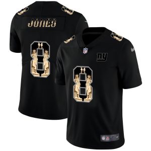 New York Giants #8 Daniel Jones Carbon Black Vapor Statue Of Liberty Limited NFL Jersey - Custom Name