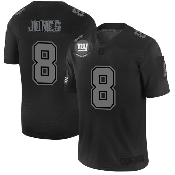 New York Giants #8 Daniel Jones Men's Nike Black 2019 Salute to Service Limited Stitched NFL Jersey - Custom Name