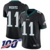 Nike Eagles #11 Carson Wentz Black Alternate Men's Stitched NFL 100th Season Vapor Limited Jersey - Custom Name