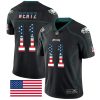 Nike Eagles #11 Carson Wentz Black Men's Stitched NFL Limited Rush USA Flag Jersey - Custom Name
