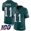Nike Eagles #11 Carson Wentz Midnight Green Team Color Men's Stitched NFL 100th Season Vapor Limited Jersey - Custom Name