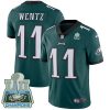 Nike Eagles #11 Carson Wentz Midnight Green Team Color Super Bowl LII Champions Men's Stitched NFL Vapor Untouchable Limited Jersey - Custom Name