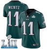 Nike Eagles #11 Carson Wentz Midnight Green Team Color Super Bowl LII Men's Stitched NFL Vapor Untouchable Limited Jersey - Custom Name