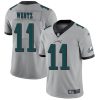 Nike Eagles #11 Carson Wentz Silver Men's Stitched NFL Limited Inverted Legend Jersey - Custom Name