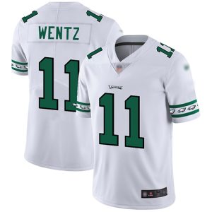 Nike Eagles #11 Carson Wentz White Men's Stitched NFL Limited Team Logo Fashion Jersey - Custom Name