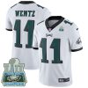 Nike Eagles #11 Carson Wentz White Super Bowl LII Champions Men's Stitched NFL Vapor Untouchable Limited Jersey - Custom Name