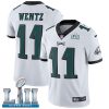 Nike Eagles #11 Carson Wentz White Super Bowl LII Men's Stitched NFL Vapor Untouchable Limited Jersey - Custom Name