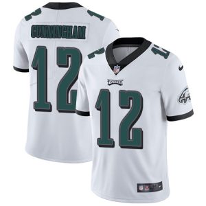 Nike Eagles #12 Randall Cunningham White Men's Stitched NFL Vapor Untouchable Limited Jersey - Custom Name