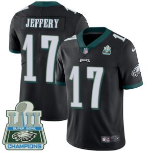 Nike Eagles #17 Alshon Jeffery Black Alternate Super Bowl LII Champions Men's Stitched NFL Vapor Untouchable Limited Jersey - Custom Name