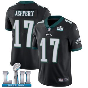 Nike Eagles #17 Alshon Jeffery Black Alternate Super Bowl LII Men's Stitched NFL Vapor Untouchable Limited Jersey - Custom Name