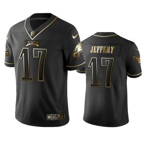 Nike Eagles #17 Alshon Jeffery Black Golden Limited Edition Stitched NFL Jersey - Custom Name