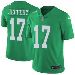 Nike Eagles #17 Alshon Jeffery Green Men's Stitched NFL Limited Rush Jersey - Custom Name