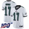 Nike Eagles #17 Alshon Jeffery White Men's Stitched NFL 100th Season Vapor Limited Jersey - Custom Name