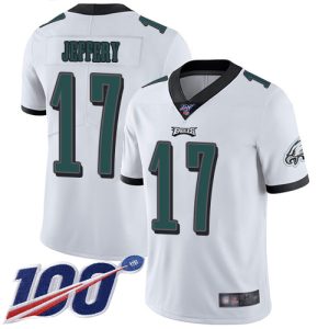 Nike Eagles #17 Alshon Jeffery White Men's Stitched NFL 100th Season Vapor Limited Jersey - Custom Name
