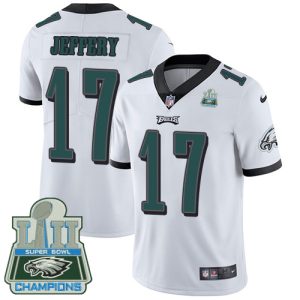 Nike Eagles #17 Alshon Jeffery White Super Bowl LII Champions Men's Stitched NFL Vapor Untouchable Limited Jersey - Custom Name