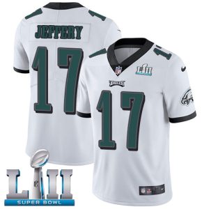 Nike Eagles #17 Alshon Jeffery White Super Bowl LII Men's Stitched NFL Vapor Untouchable Limited Jersey - Custom Name