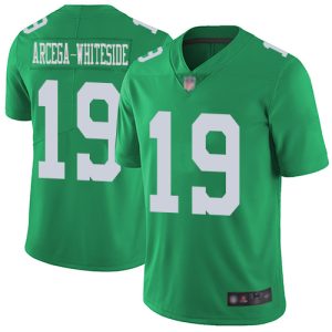 Nike Eagles #19 JJ Arcega-Whiteside Green Men's Stitched NFL Limited Rush Jersey - Custom Name
