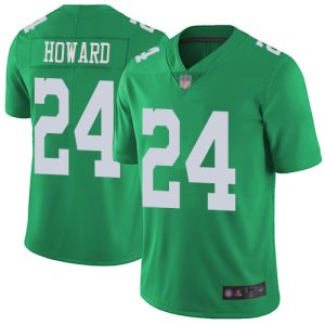 Nike Eagles #24 Jordan Howard Green Men's Stitched NFL Limited Rush Jersey - Custom Name