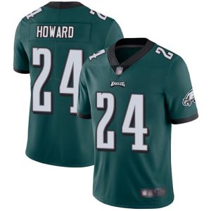 Nike Eagles #24 Jordan Howard Midnight Green Team Color Men's Stitched NFL Vapor Untouchable Limited Jersey - Custom Name